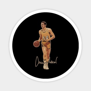 Jerry West Mr Clutch Basketball Legend Signature Vintage Retro 80s 90s Bootleg Rap Style Magnet